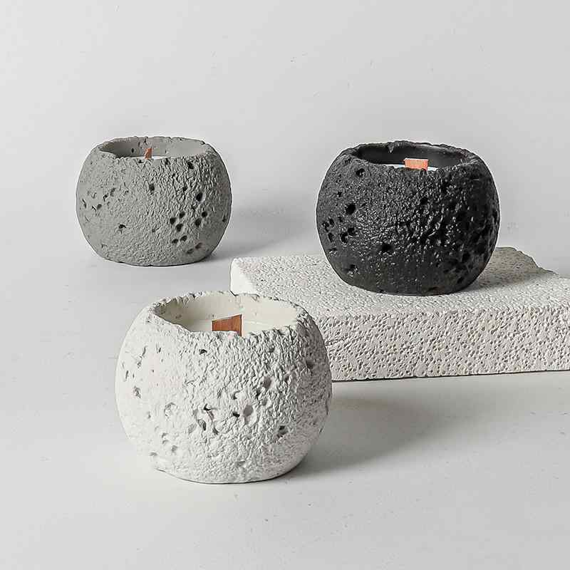 ルームフレグランス 隕石デザイン 無火 クリスタルストーンディフューザー セメント素材 球体 オブジェ..