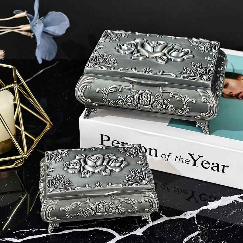 ジュエリーボックス 欧風 ローズモチーフ アクセサリーケース ネックレス ジュエリー収納 高級感 卓上 ..