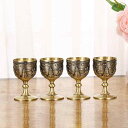 グラス 脚付き レトロ アンティーク ワイングラス 酒器 亜鉛合金製 ブロンズカラー ヨーロッパ風 おしゃれ ユニーク 家庭用 普段使い 結婚式 ブライダル 乾杯用 ミニゴブレット