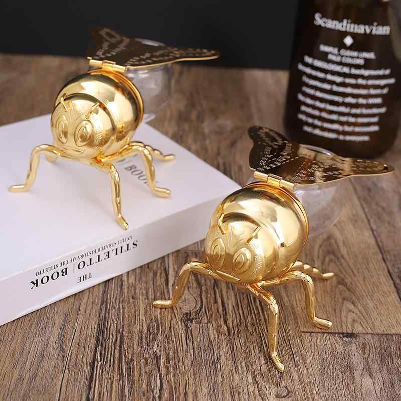 保存容器 ゴールド ミツバチ ヨーロピアン シュガーポット 調味料入れ スパイスジャー スプーン付き キ..