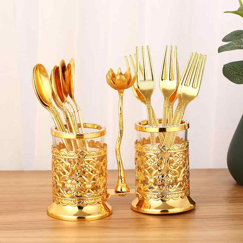 カトラリーセット 北欧風 ヨーロピアン コーヒースプーン デザートスプーン フルーツフォーク かわいい..