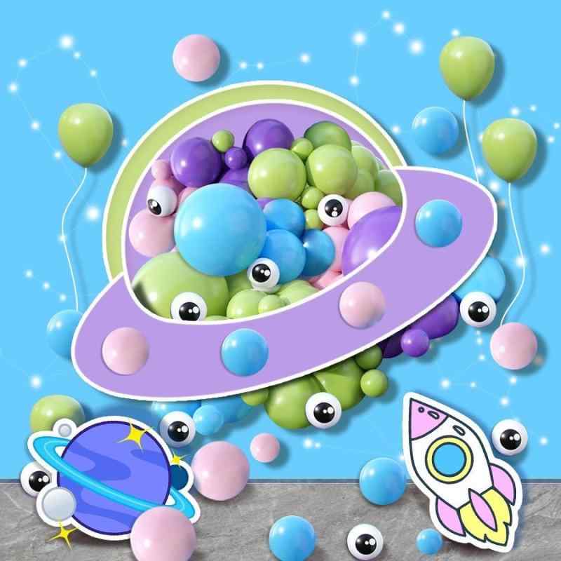 バルーン 風船 ベビー キッズ モンスター 誕生日 パーティー 飾り付け アーチ ガーランド セット ピンク パープル ブルー グリーン デコレーション イベント