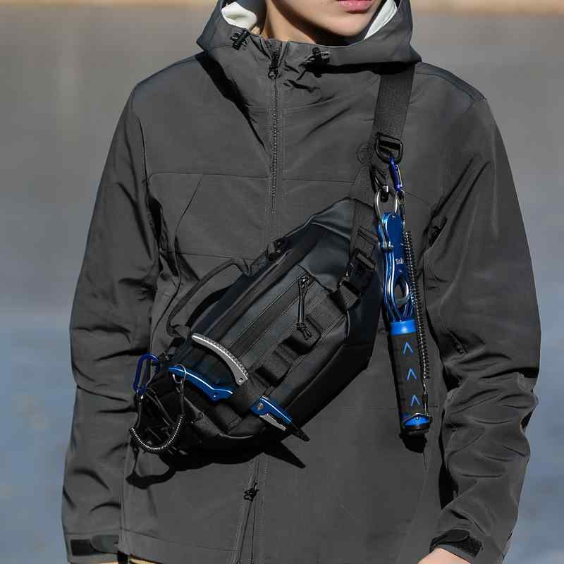 ボディバッグ 男女兼用 ウエストポーチ ルアーフィッシング 小型 防水 耐摩耗 ナイロン製 ランニング ..