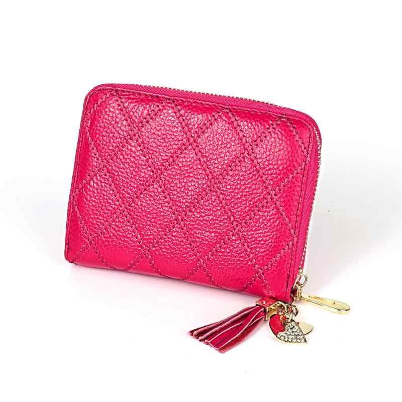 カードケース レディース 牛革 アコーディオン型 RFIDスキミング防止 ファスナー 多機能 スリム 刺繍 ミニ財布 小銭入れ ブラック ピンク ブルー