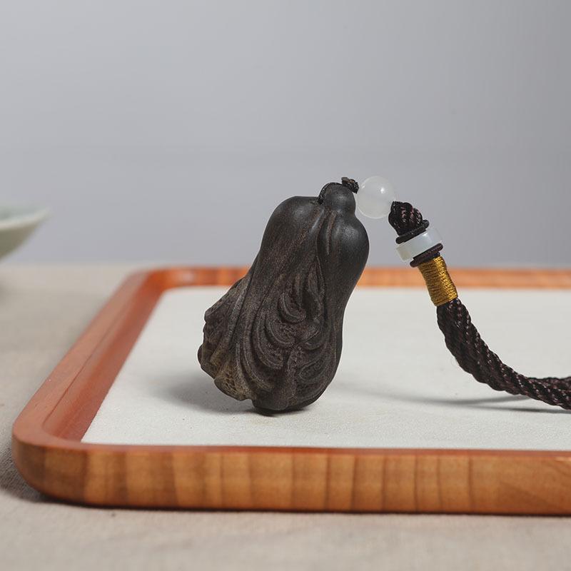 木彫り ダラガン沈香 白菜 置物 精巧 手彫り 開運 縁起物 金運 百財 握り飾り 車載 携帯用 インテリア 鑑賞品