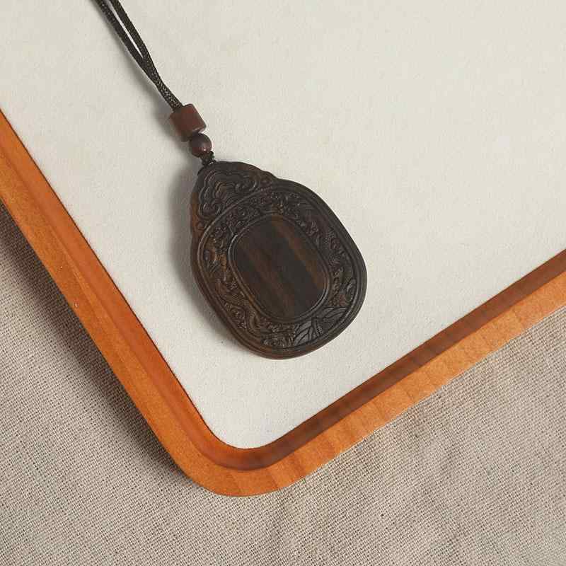 ネックレス 沈香 天然木 彫刻 双龍紋 お守り 厄除け 平安 ペンダント セーター用 車内装飾 カーアクセ..