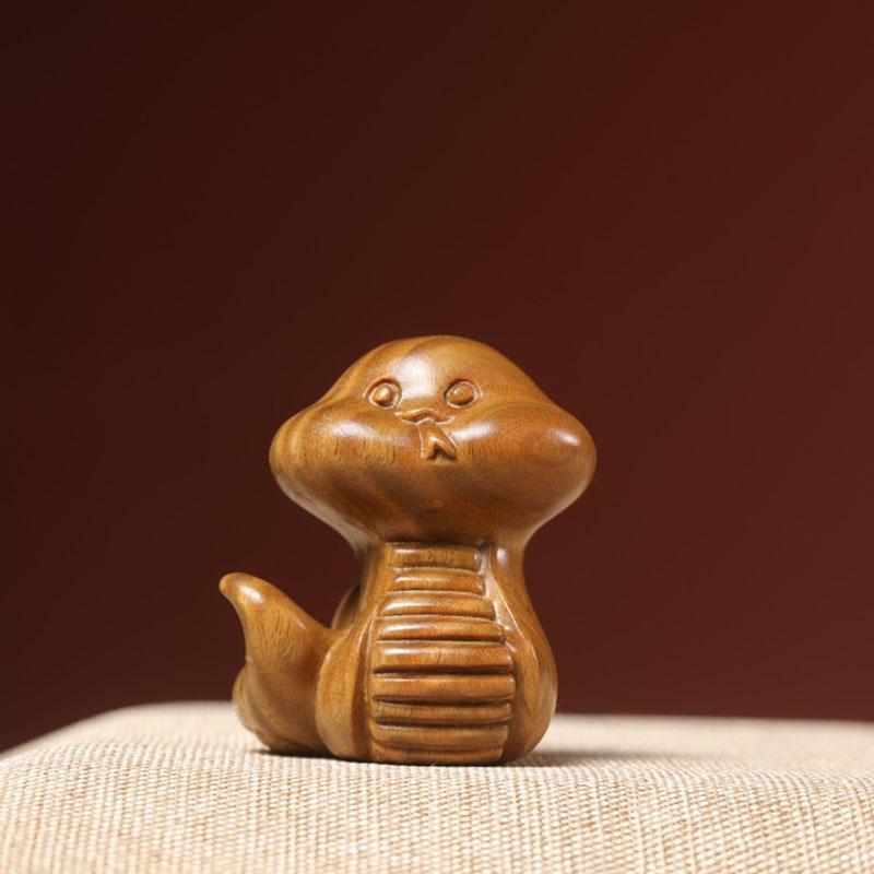 置物 紫檀 檀木 干支 巳年ヘビ かわいい ベビー ミニ 開運 縁起物 お守り 木製 手乗り 卓上 デスク イ..