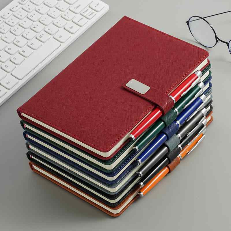 ノート ビジネス手帳 高級感 フェイクレザー 十字柄 糸綴じ 上質紙 オフィス 会議用 保温タンブラー ギフトセット 法人向け 記念品 贈答品