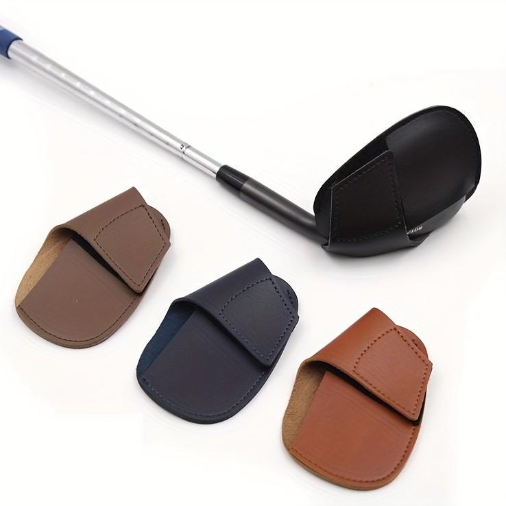 ゴルフクラブ ヘッド パター 保護ケース PUレザー 革製 ブルー ブラック カーキ ブラウン