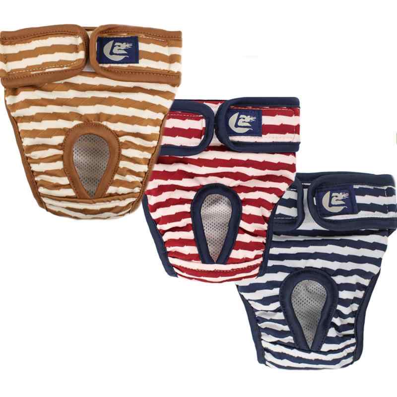 犬用 生理パンツ メス犬用 小型犬 中型犬 大型犬 マナーパンツ オムツ 純綿 コットン ストライプ 迷彩..