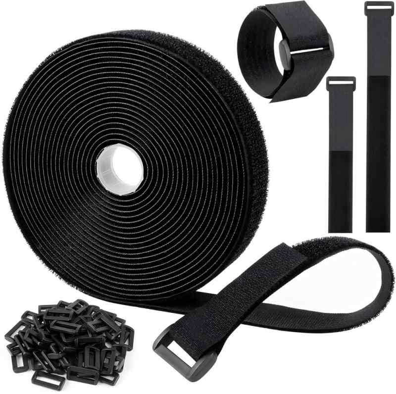 結束バンド ナイロン マジックテープ 自己粘着 面ファスナー 一体型 ケーブルタイ 電線整理 コード収納..