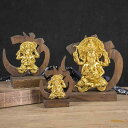 置物 タイ輸入 木製 象 神様 リビング デスク インテリア 装飾 東南アジア 木彫り オブジェ 天然木 手彫り アジアン雑貨 癒し 縁起物 お土産 ギフト プ...