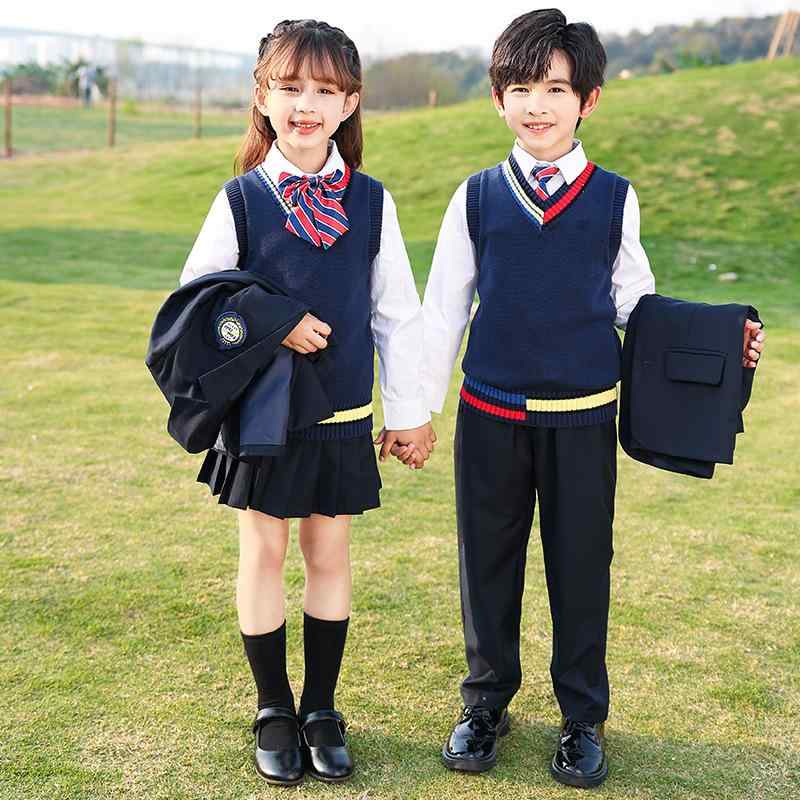 学生服 小学生 幼稚園 男の子 女の子 男女兼用 ブリティッシュ スクール風 スーツ ジャケット ブレザー セットアップ 綿 柔らかい 春秋