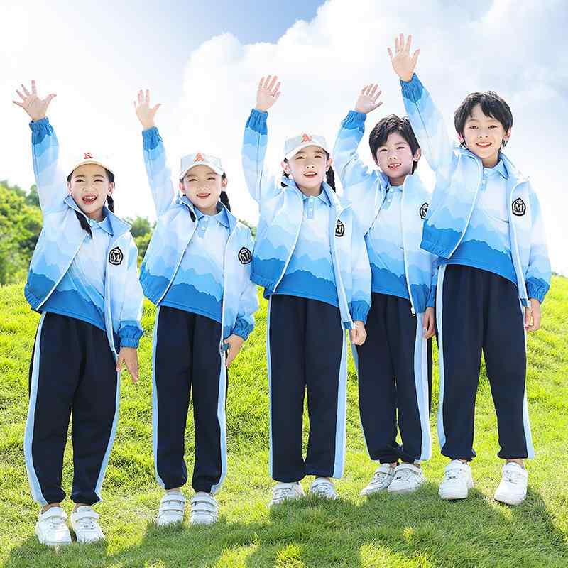 制服 小学生 幼稚園児 キッズ 男女兼用 英国風 スクールウェア 野球ウェア 4点セット カジュアル セッ..