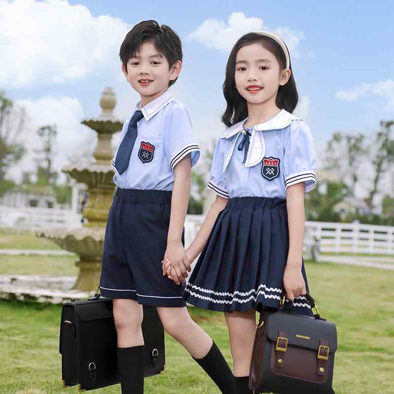 スクールユニフォーム キッズ 男女兼用 春夏 英国風 学院風 小学生 幼稚園 卒業式 入学式 発表会 合唱 ..