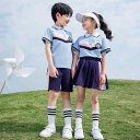 運動服 キッズ 子供用 男女兼用 春夏 半袖 ハーフパンツ 2点セット スクールテイスト カレッジ風 学生服 制服 幼稚園 園児服 クラス服 卒業式 記念撮影 ...