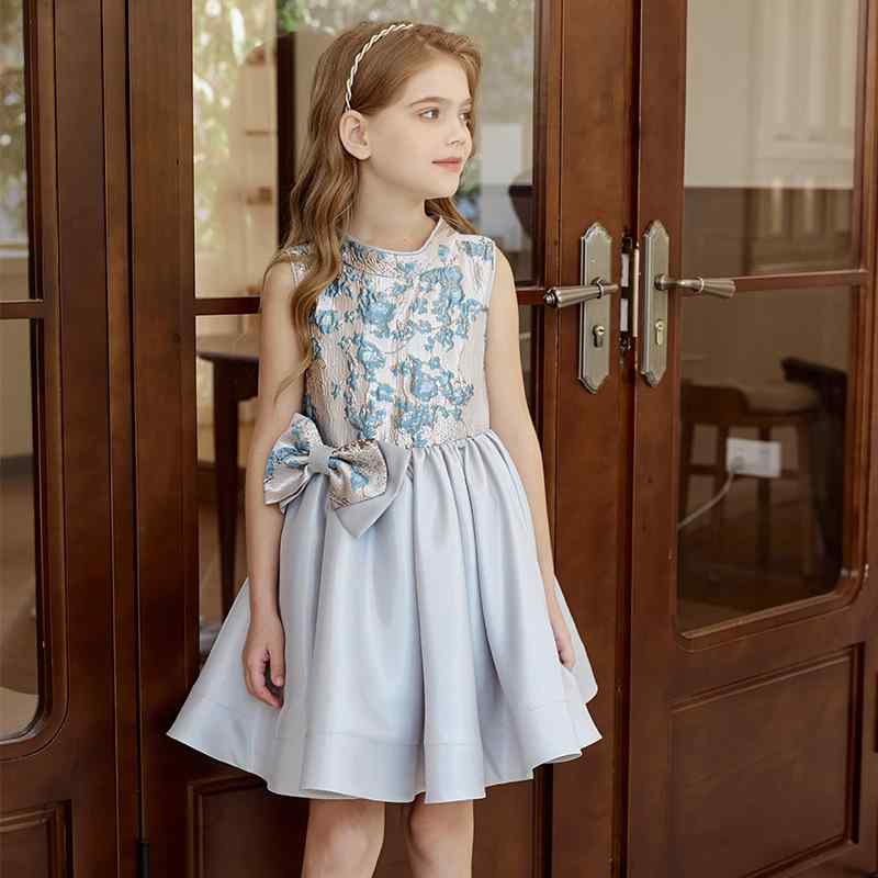 キッズ 女の子 ドレス フォーマル プリンセスドレス 誕生日会 パーティー 発表会 舞台衣装 ジャカード..