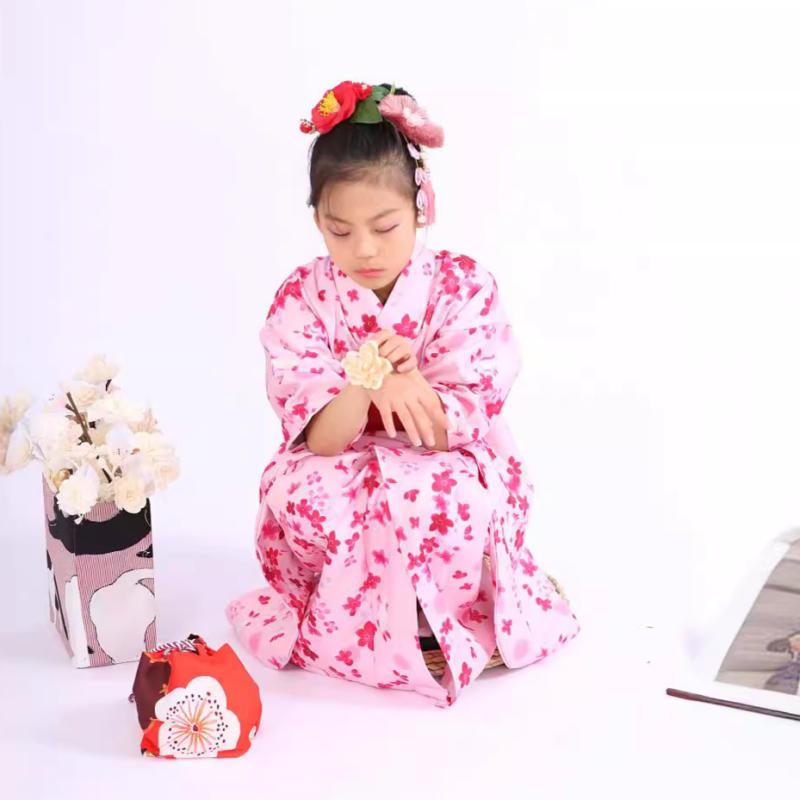 着物 キッズ 女の子 子供用 振袖 ピンク 和風 正装 フォーマル 舞台衣装 発表会 プリンセス 七五三 お..