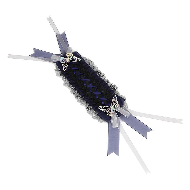 ヘッドドレス ロリータ レディース かわいい レース リボン ローズ コスプレ イベント 布製 カチューシャ ヘアアクセサリー ダークレッ..