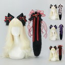 コスプレ 獣耳 しっぽ セット ハンドメイド 狼 狐 ふわふわ フェイクファー ゴシック ロリータ カチューシャ 尻尾 ハロウィン 仮装 イベント(3)