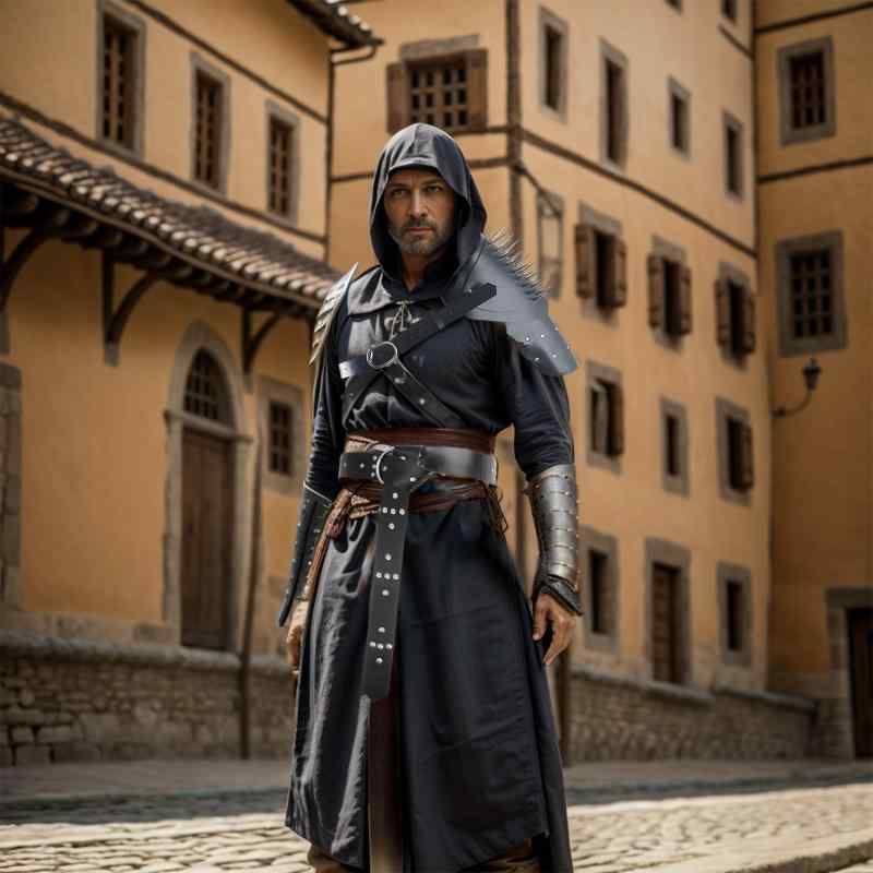 コスプレ衣装 男性向け 中世 レトロ ヴィンテージ スタッズ ショルダーアーマー 革製 ベルト セット 兵士 騎士 舞台 演劇 欧米ファンタジー 仮装 大人用