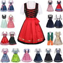 ワンピース レディース ビール祭り メイド服 オクトーバーフェスト コスプレ 衣装 半袖 レース 配色切り替え セットアップ