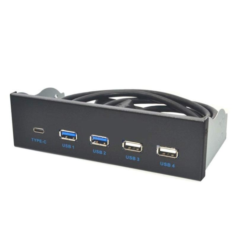 USBハブ 2ポート 5.25インチ コンピュータケース フロントベイ USB 3.0 USB2.0 USB3.1 Type-C スーパースピードUSB 3.1 Gen2 TYPE-C 最大10Gbps