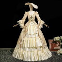 ドレス レディース シャンパンカラー ヨーロッパ 宮廷 プリンセスライン 豪華 ロングドレス 撮影用 パーティー 結婚式 二次会 謝恩会 発表会 演奏会 舞台衣...