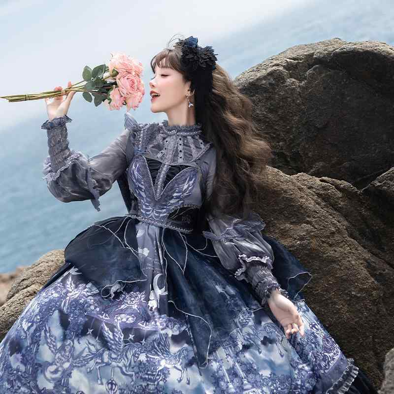 ワンピース ロリータファッション 天使の庭園 ジャンパースカート エレガント クラシカル プリンセスラ..