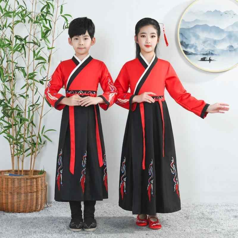 漢服 男の子 男児 小学生 中国風 古装 国学服 書童 衣装 発表会 舞台 イベント パフォーマンス 学習 読..