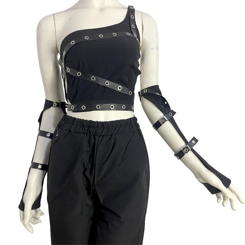 アームカバー ユニセックス ハーフフィンガー パンク ロック ストリート バイカー 原宿系 ヒップホップ..