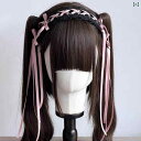 ヘアバンド レディース ロリータファッション リボン レース ハンドメイド 黒 ベーシックカラー ハート形 布製 春夏 髪飾り ヘアアクセサリー 普段使い お出かけ キュート