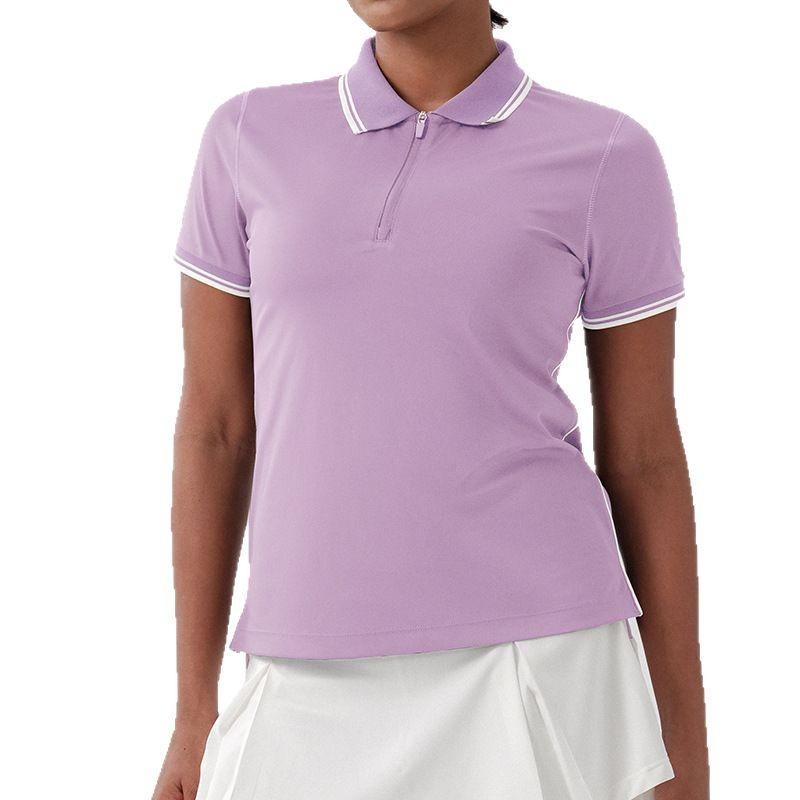 ポロシャツ レディース 半袖 カジュアル ゴルフ テニス スポーツ 吸湿速乾 抗菌 無地 ポリエステル ス..