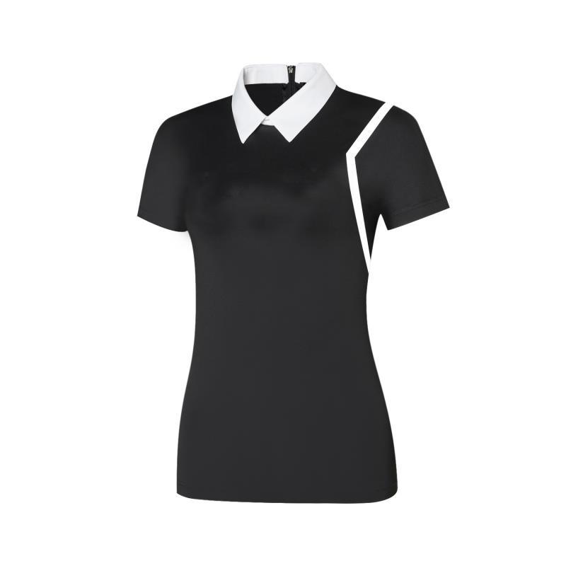 ゴルフ ポロシャツ レディース 女性用 半袖 Tシャツ ポリエステル 速乾 吸湿性 吸汗 通気性 スリムフィ..