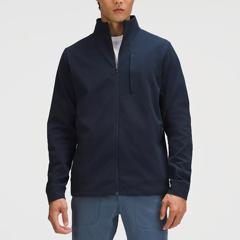 ゴルフ ジャケット メンズ 秋冬 アウトドア 4WAYストレッチ ハイキング 登山 ランニング サイクリング スポーツ 長袖 ブルゾン 黒 ポリエステル(x50...