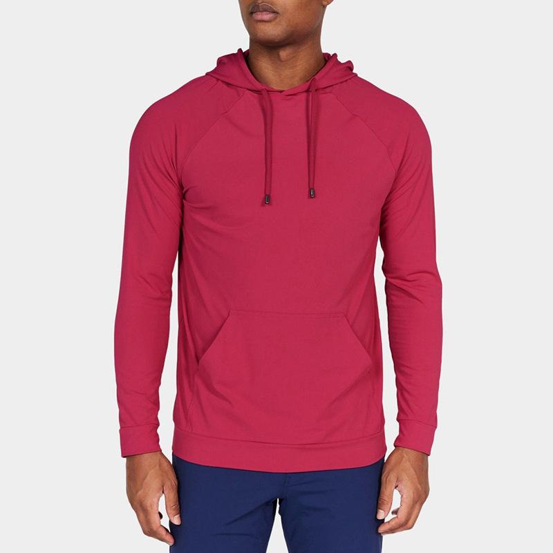 ゴルフ メンズ 軽量 スリムフィット スポーツ パーカー 吸汗速乾 伸縮性 抗しわ ポリエステル トップス..