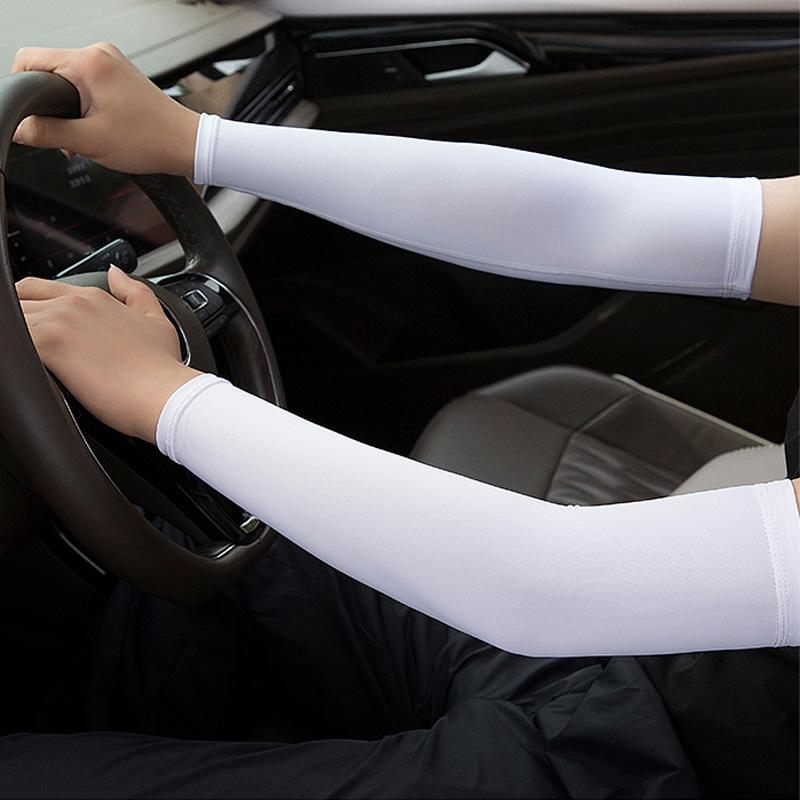 アームカバー 男女兼用 夏用 UVカット 接触冷感 通気性 サイクリング ドライブ スポーツ ナイロン 吸汗..