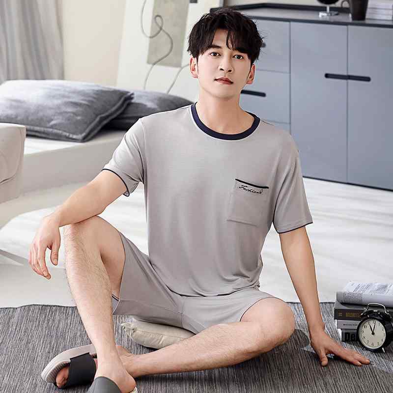 ルームウェア メンズ モダール 半袖 ショートパンツ 夏用 薄手 快適 伸縮性 通気性 カジュアル シンプル パジャマ 部屋着 ワンマイルウェア