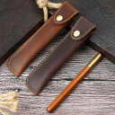 ペンケース ユニセックス 本革 牛革 レトロ調 個性的 ハンドメイド 1本差し 万年筆 ボールペン レザー スリム ギフト プレゼント クレイジーホースレザー ...