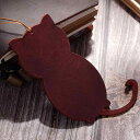 ブックマーク 本革 クレイジーホースレザー 猫デザイン オリジナル ハンドメイド レトロ ヴィンテージ かわいい おしゃれ 読書グッズ ギフト 文具(x2)