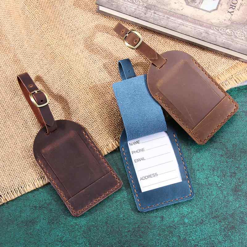 ラゲッジタグ 本革 飛行機モチーフ ユニークデザイン 牛革 レトロ調 ネームタグ ブラウン コーヒーブラ..