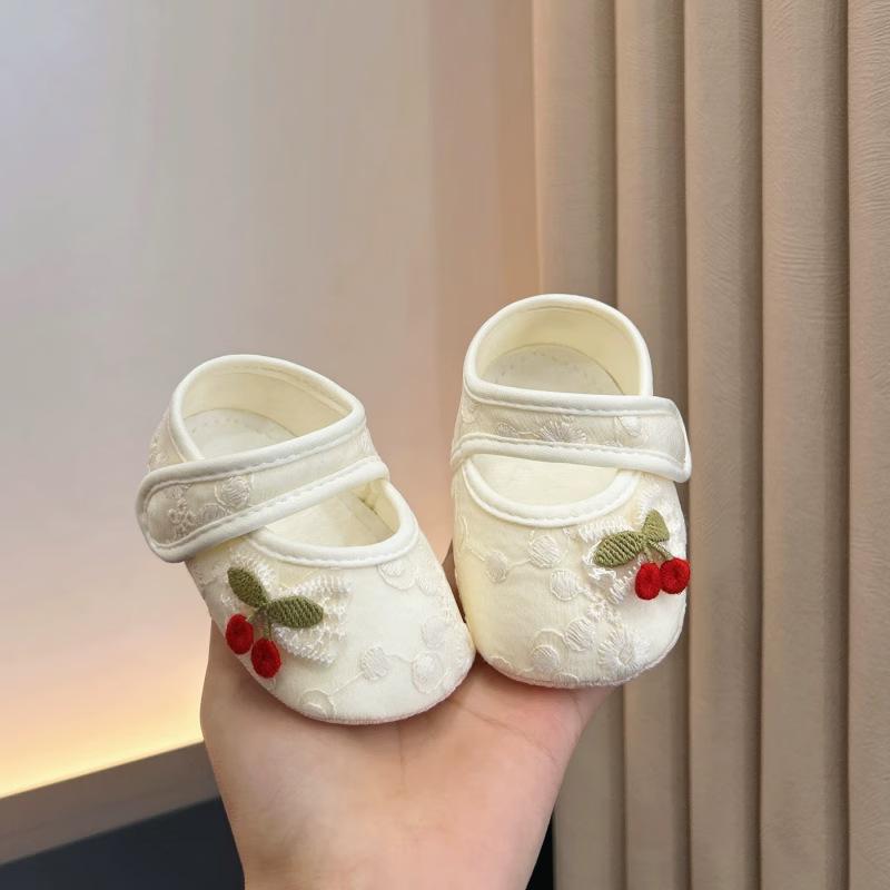 プレシューズ 女の子 ベビー 赤ちゃん 綿 コットン プリンセス 靴 ファーストステップ 滑り止め ソフト..