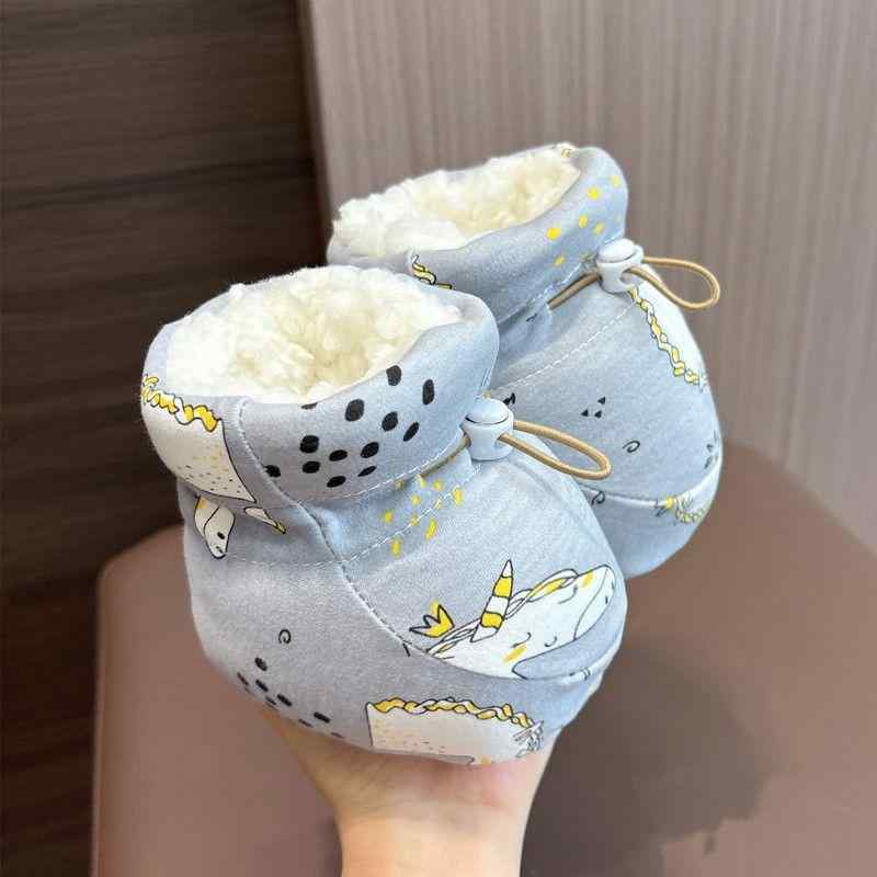 ベビーシューズ 女の子 新生児 幼児 冬用 コットン 綿 裏起毛 厚手 あったか 保温 ファーストシューズ ..