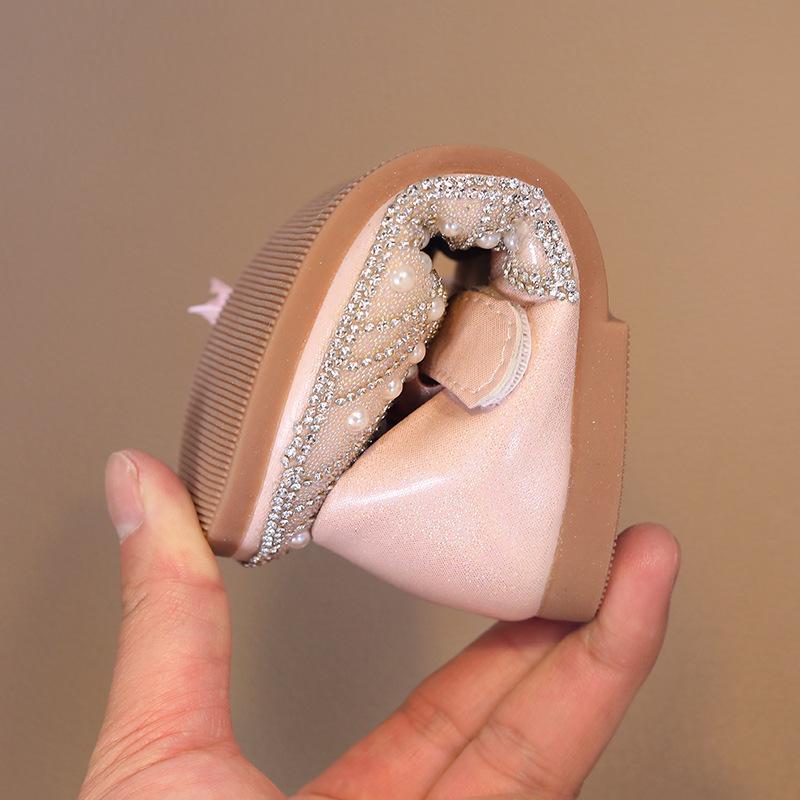 シューズ 女の子 キッズ プリンセスシューズ ドレスシューズ フォーマル レザーサンダル クリスタル ラ..