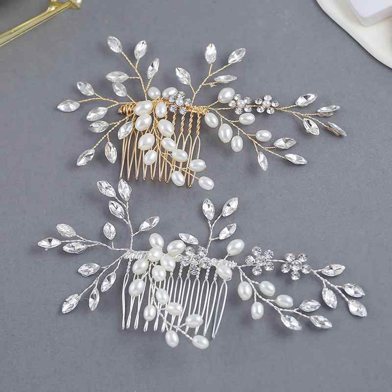 ヘアコーム レディース 結婚式 ウェディング ブライダル 花嫁 ヘッドドレス 髪飾り 披露宴 前撮り フォトウェディング パーティー お呼ばれ エレガント フラ...