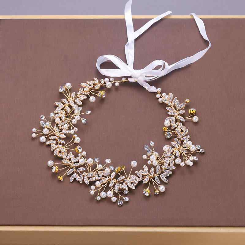 ヘッドドレス レディース 欧米風 レトロ クラシカル 金色 花嫁 結婚式 ウェディング ブライダルパーティー 披露宴 礼装用 合金製 手作り 髪飾り 花モチーフ...