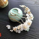 髪飾り キッズ 女の子用 古典風 琉璃 花柄 フラワーモチーフ 四つ歯コーム 簪 ヘアピン ティアラ ヘッドドレス プリンセス クラシック エレガント 上品 着物 浴衣