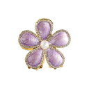 ヘアアクセサリー レディース バンスクリップ フラワー 花モチーフ 合金製 エポキシ樹脂 ラインストーン 電気メッキ加工 上品 エレガント 個性的 繊細 普段使...