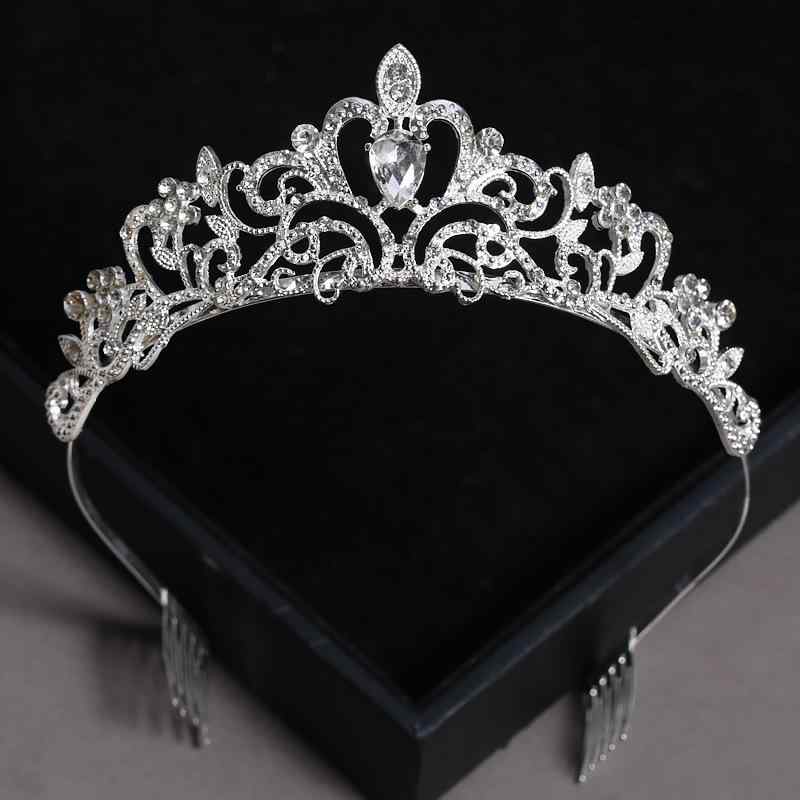 ティアラ ヘッドドレス レディース キッズ プリンセス 欧米風 シンプル ラインストーン クラウン ブライダル ウェディング 花嫁 結婚式 誕生日 パーティー ...