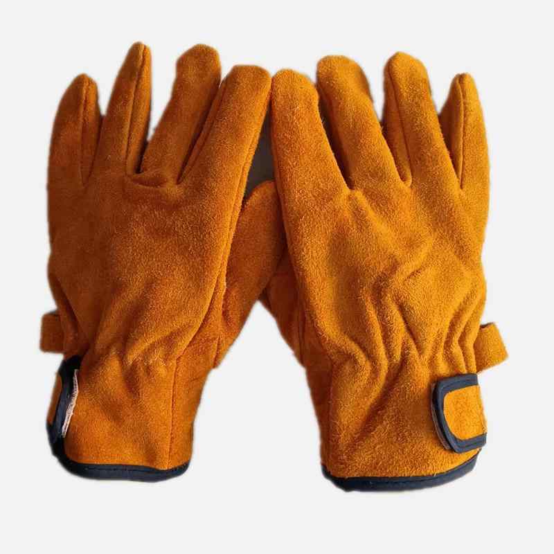 溶接 作業用 牛革グローブ 厚手 全面保護 耐熱 断熱 高耐久 運転 工事 建築 プロ仕様 防護手袋 焚き火 ..